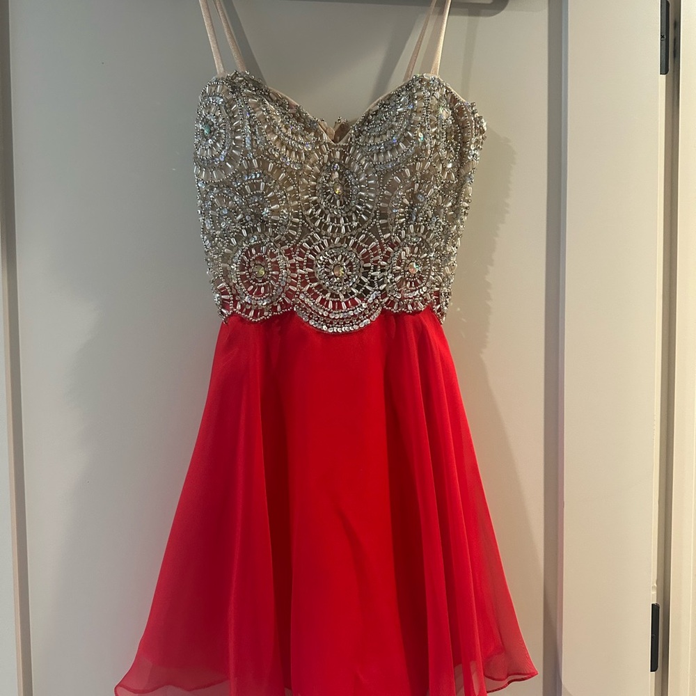 Dave & Johnny Vibrant Red Dress